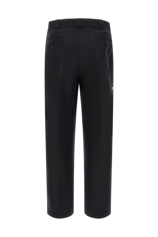 Брюки из канваса со складками, чёрные PRADA GEP272S1826287F0557