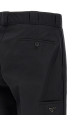 Брюки из канваса со складками, чёрные PRADA GEP272S1826287F0557