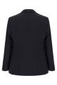 Wool and satin dress Black