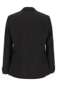 Wool and satin dress Black