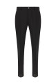 Wool and satin dress Black
