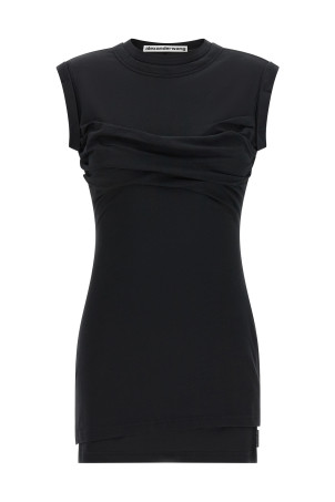 'Twisted bust Layered' dress Black
