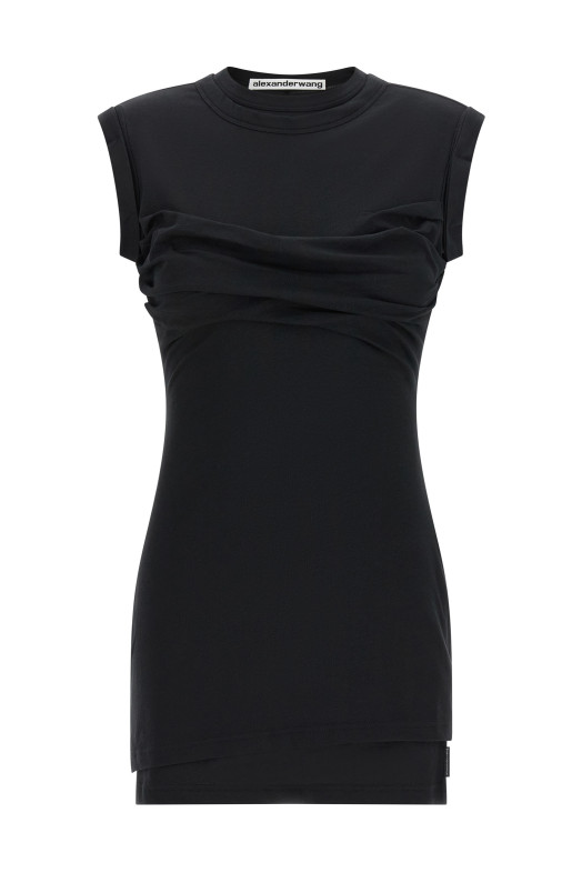 'Twisted bust Layered' dress Black