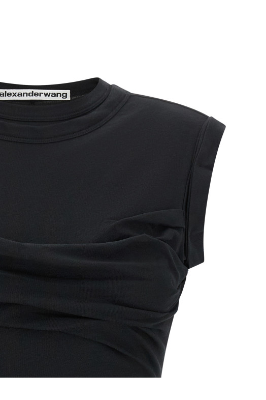 'Twisted bust Layered' dress Black