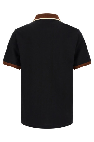 Polo with contrasting details Black