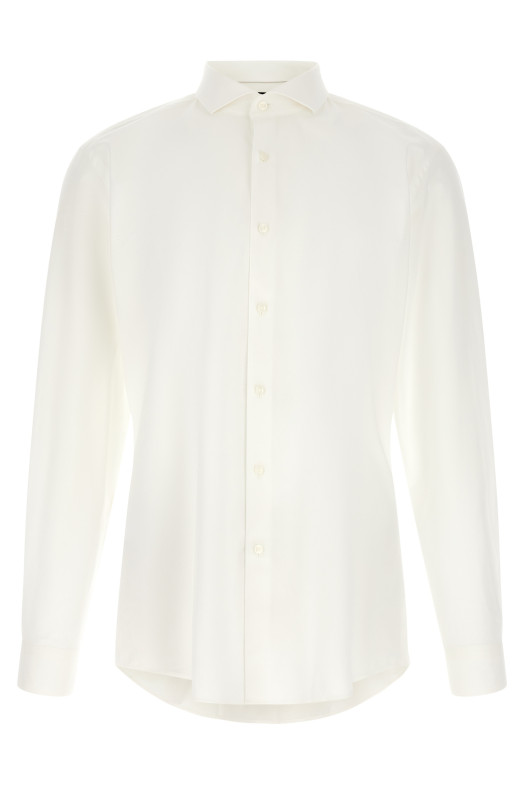 Stretch cotton shirt White