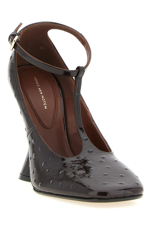 Sculptural heel pumps Bordeaux