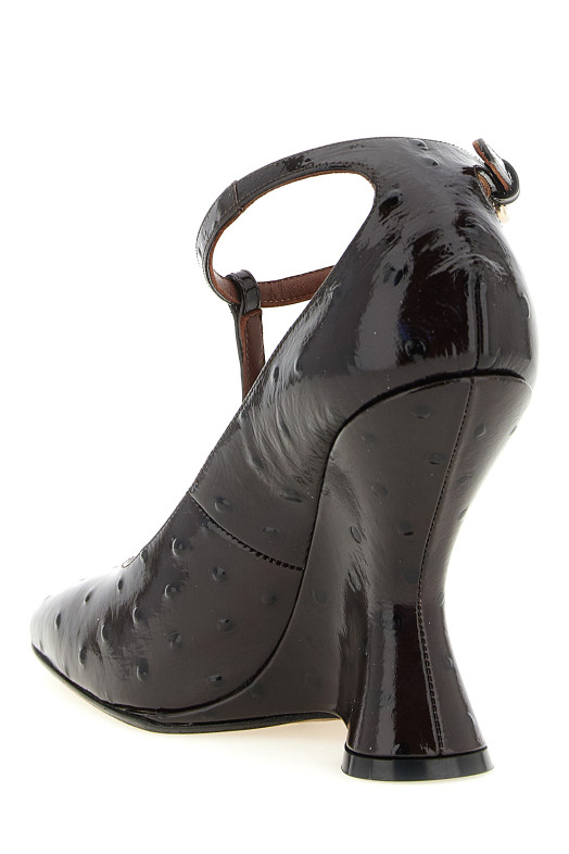 Sculptural heel pumps Bordeaux