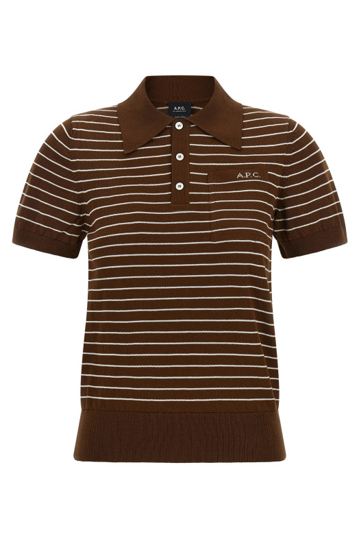 'Aline' polo shirt Brown