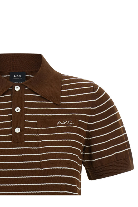 'Aline' polo shirt Brown