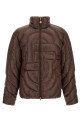 'Monogram' quilting down jacket Brown