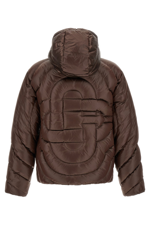 'Monogram' quilting down jacket Brown