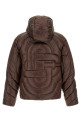 'Monogram' quilting down jacket Brown