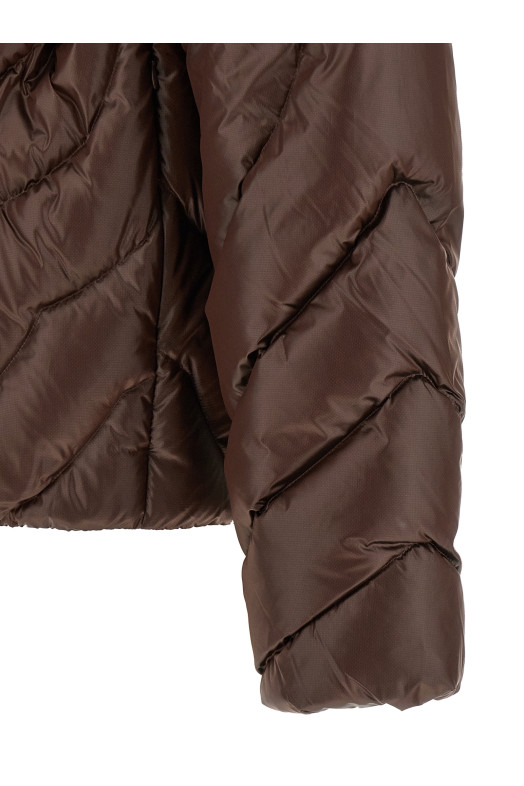 'Monogram' quilting down jacket Brown
