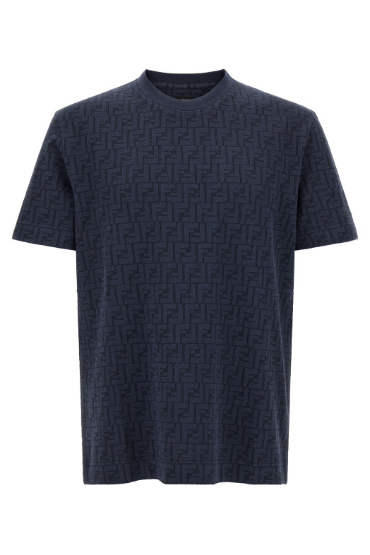 'FF' piquet t-shirt Blue