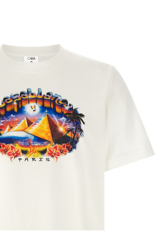 'Tourism' print T-shirt White