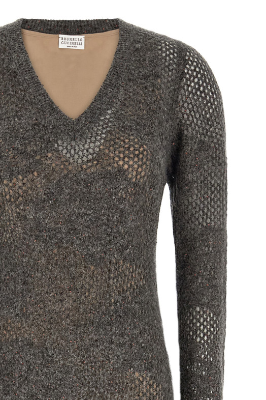 'Flower Lace' dress Gray