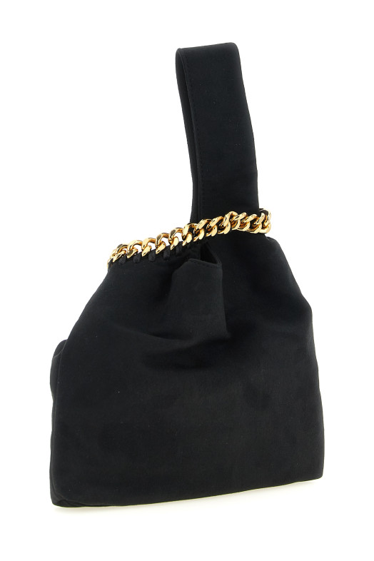 'Wristlet' suede handbag Black