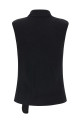 Draped panel vest Black