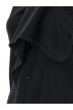 Draped panel vest Black