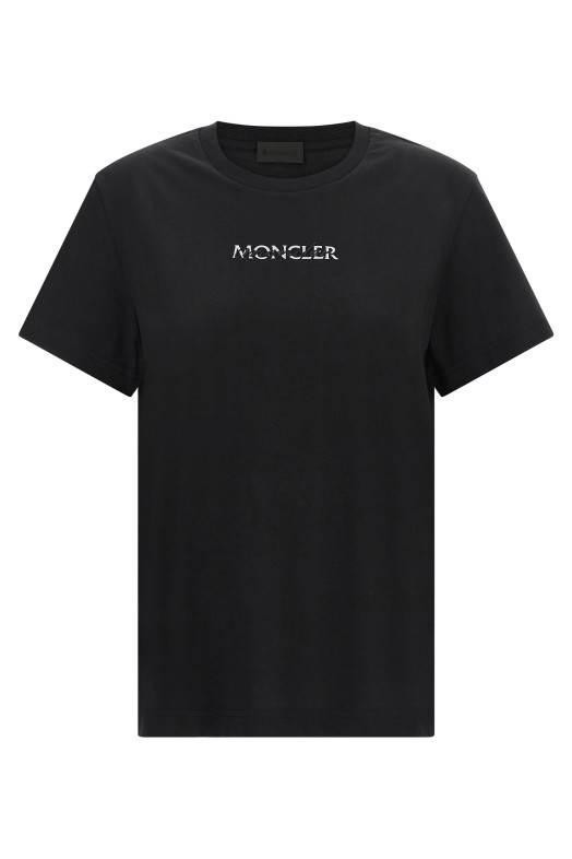 Logo embroidery t-shirt Black