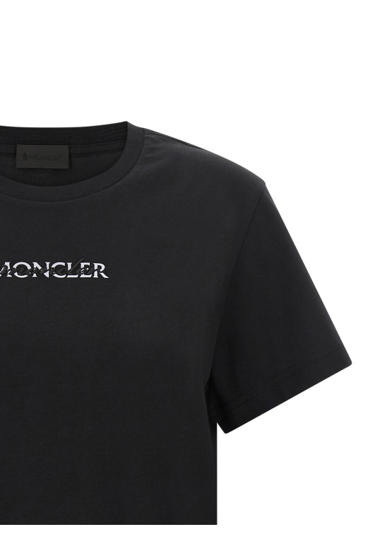 Logo embroidery t-shirt Black
