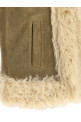 Peacock embroidery vest Beige