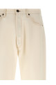 Contrast stitching jeans White