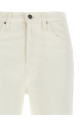 High waist jeans White
