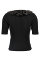 Ruffle t-shirt Black