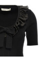 Ruffle t-shirt Black