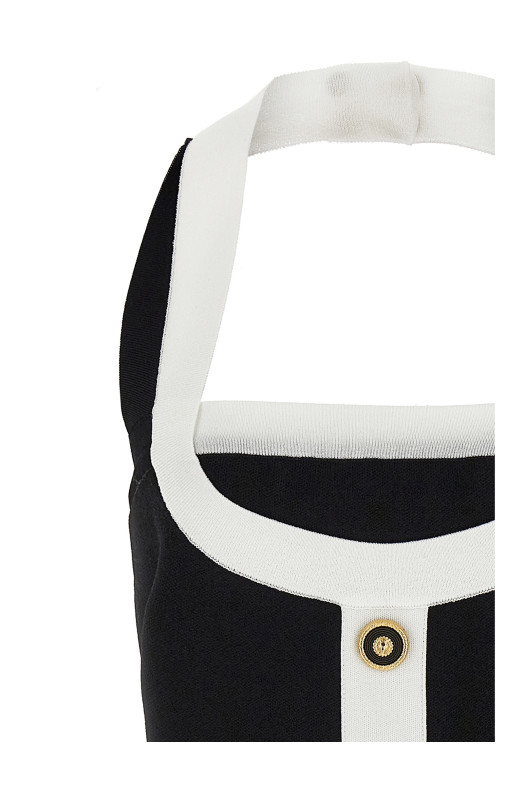 'Filo Leone Catena' dress Black-grey
