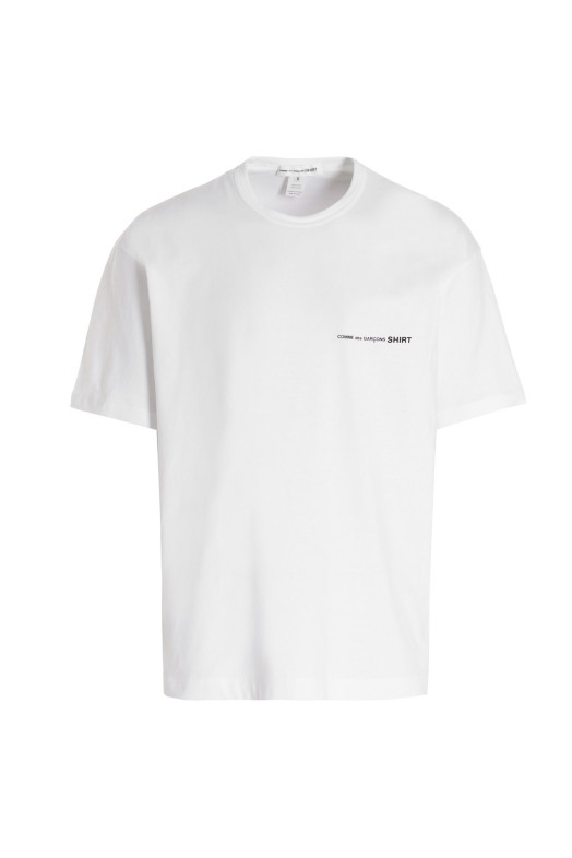 Футболка с логотипом, белая COMME DES GARCONS SHIRT FOT026S253