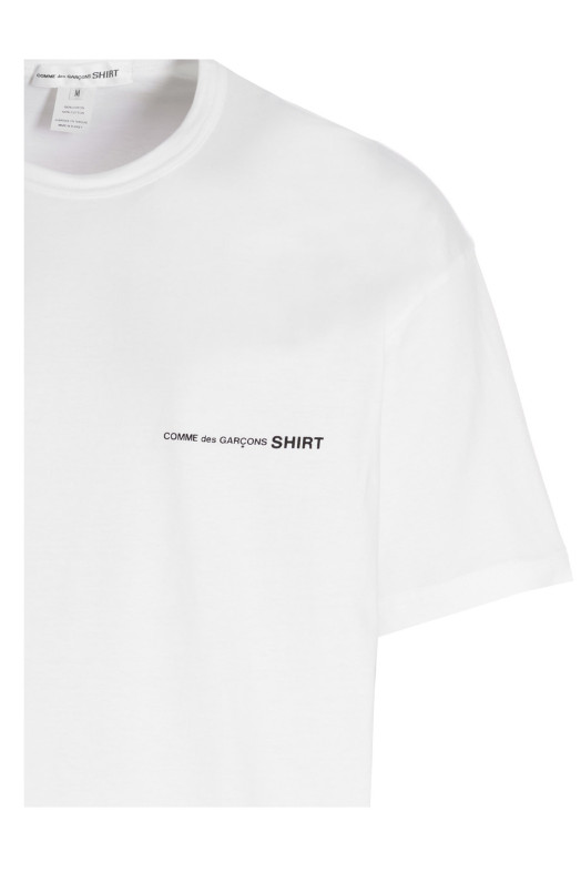Футболка с логотипом, белая COMME DES GARCONS SHIRT FOT026S253