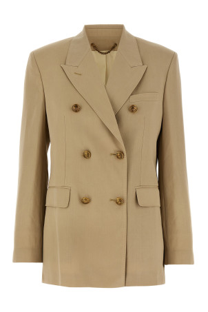 Heraldic buttons blazer Beige