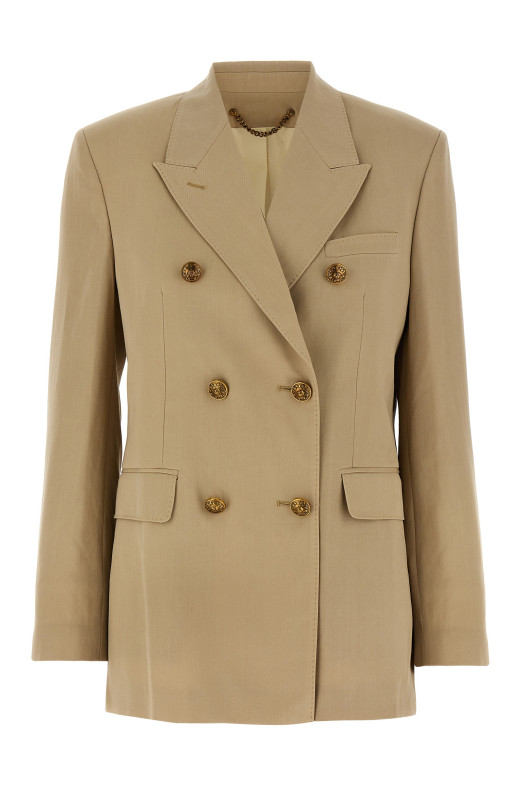 Heraldic buttons blazer Beige
