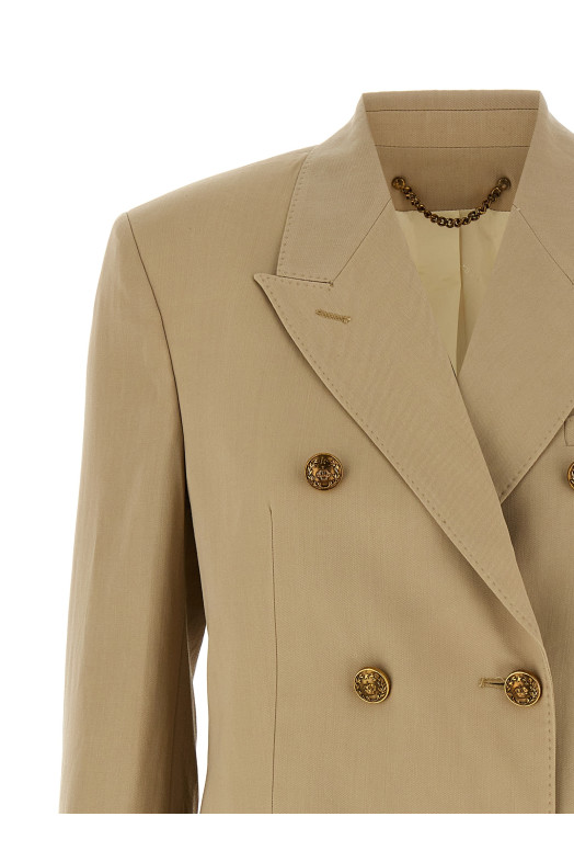 Heraldic buttons blazer Beige