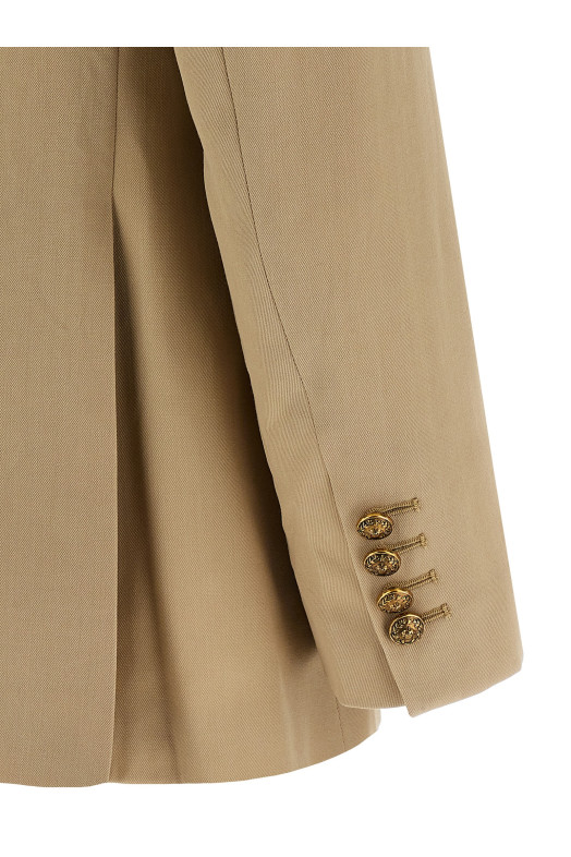 Heraldic buttons blazer Beige