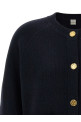 'Hammered Button' cardigan Blue