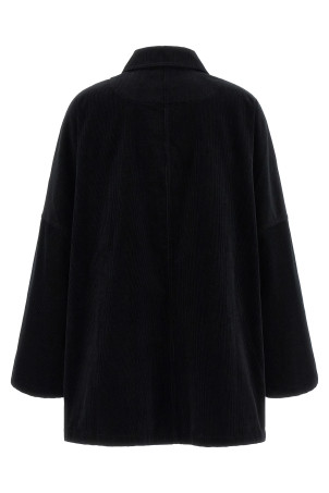 Velvet overshirt Black