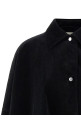 Velvet overshirt Black
