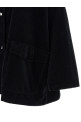 Velvet overshirt Black