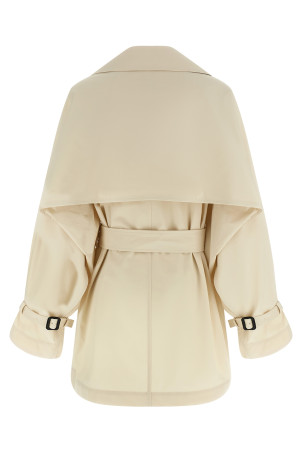 'Washed cotton stone' trench coat Beige