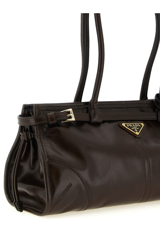 Средняя сумочка «Prada Bonnie»  Коричневая 1BA426VMOM2CYRF01D6