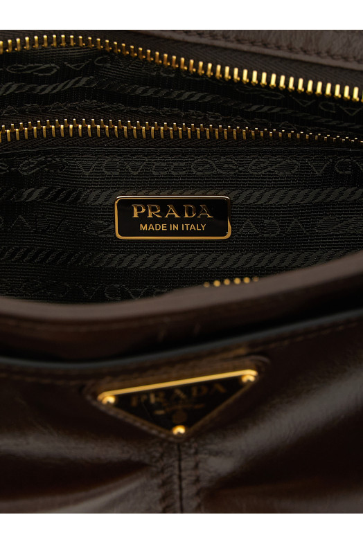 Средняя сумочка «Prada Bonnie»  Коричневая 1BA426VMOM2CYRF01D6