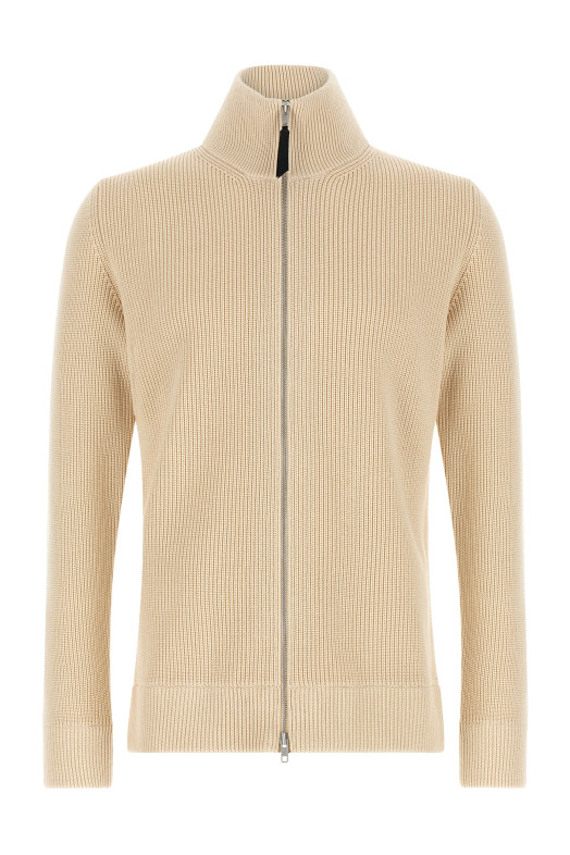 Кардиган из ребристого трикотажа  Бежевый MAISON MARGIELA SI1HA0013S17781105F