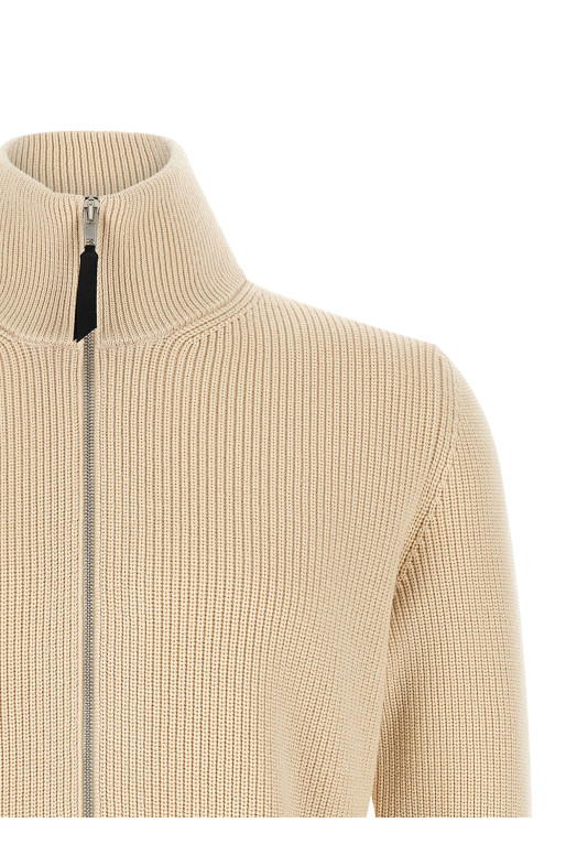 Кардиган из ребристого трикотажа  Бежевый MAISON MARGIELA SI1HA0013S17781105F