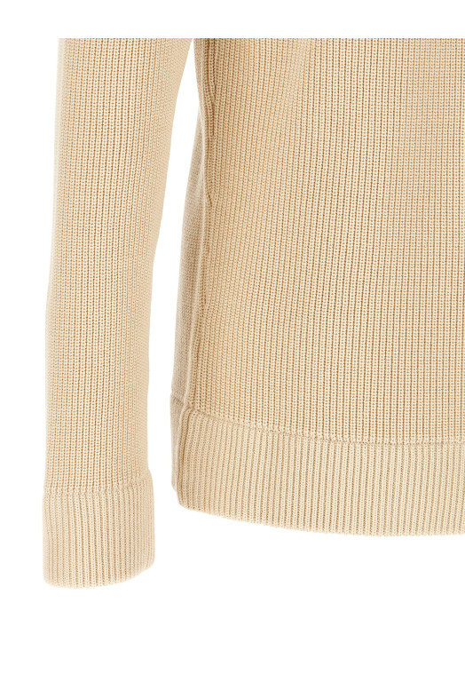 Кардиган из ребристого трикотажа  Бежевый MAISON MARGIELA SI1HA0013S17781105F
