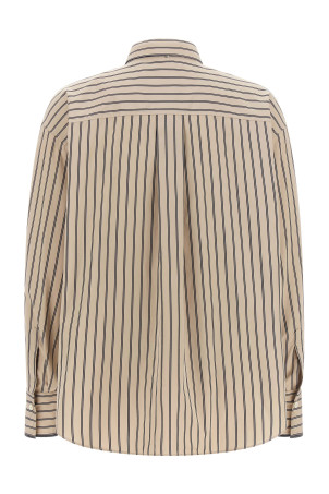 Shirt with tie  Beige