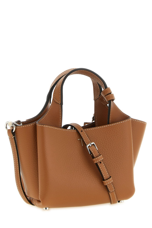 Micro leather handbag Brown